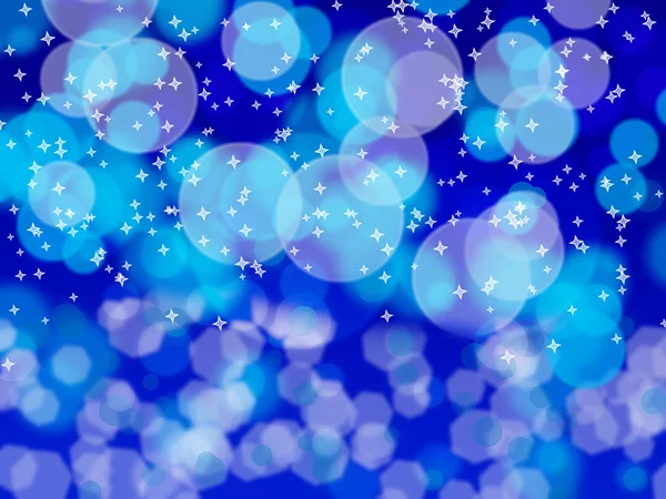 Weißes Bokeh auf blauem Telefon — Stockfoto