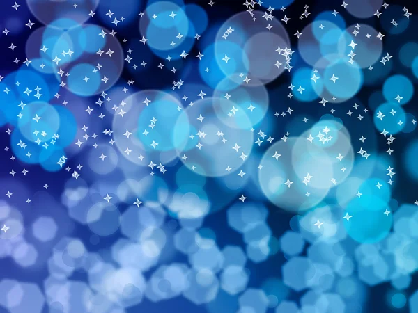 Weißes Bokeh auf blauem Telefon — Stockfoto