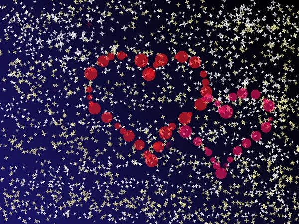 Valentinstag Hintergrund mit Sternen — Stockfoto