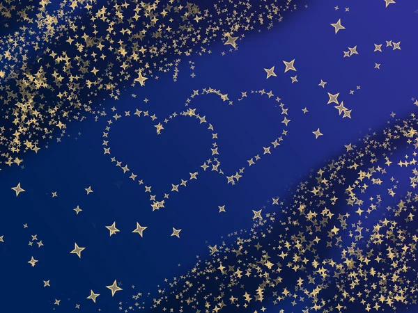 Corazones Fondo con estrellas —  Fotos de Stock