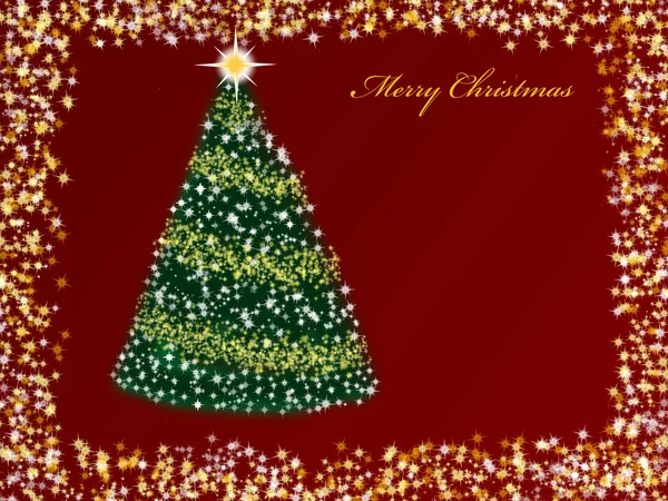 Background with Christmas tree and frame — Stock Photo, Image