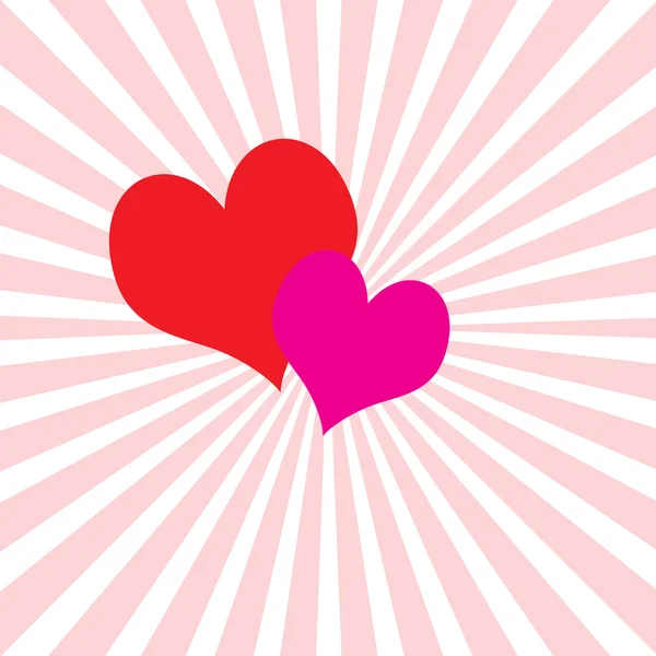 Valentine's background with rays — Stock Photo, Image