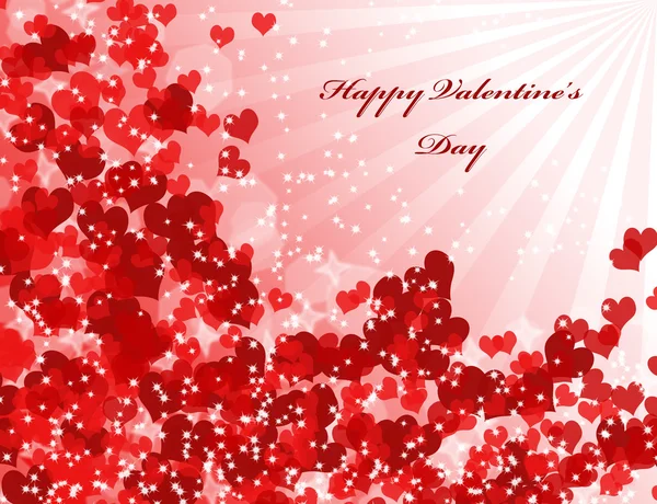 Valentine's background with rays — Stock Photo, Image