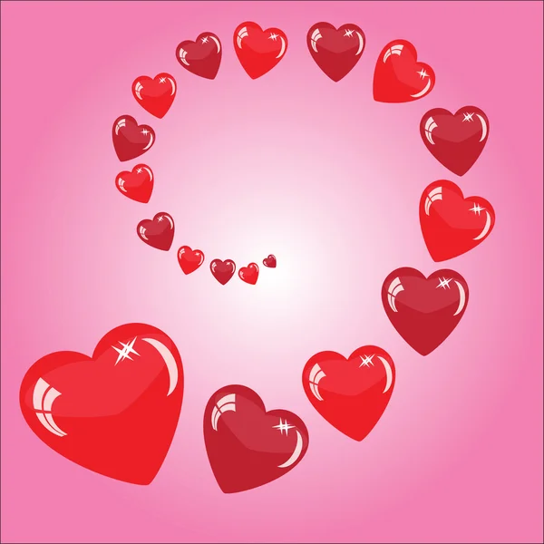 Valentine's background with many hearts — Stock Photo, Image