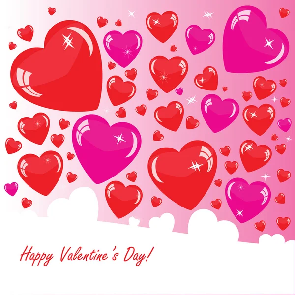 Valentine's background with many hearts — Stock Photo, Image