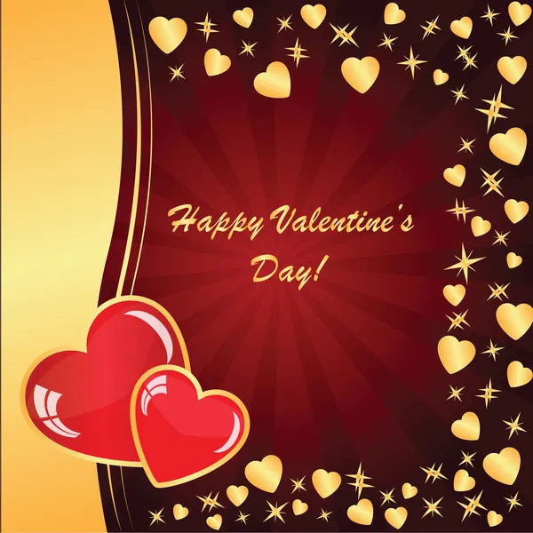 Valentine's background with hearts and stars — Stock Photo, Image