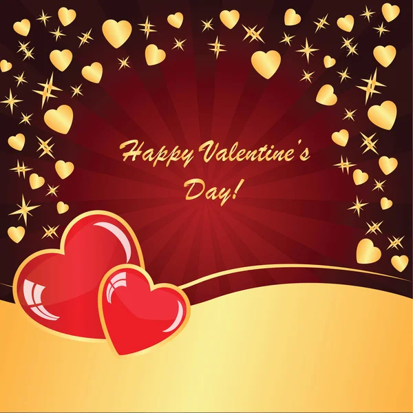 Valentine's background with many hearts with stars — Stock Photo, Image
