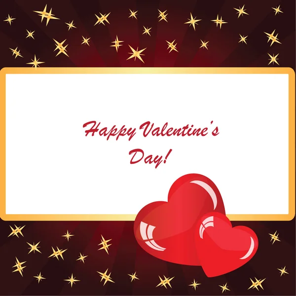 Valentine's background with two hearts — Stock Photo, Image