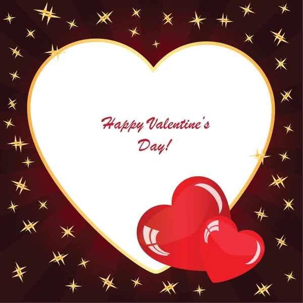 Valentine's background with three hearts — Stock Photo, Image