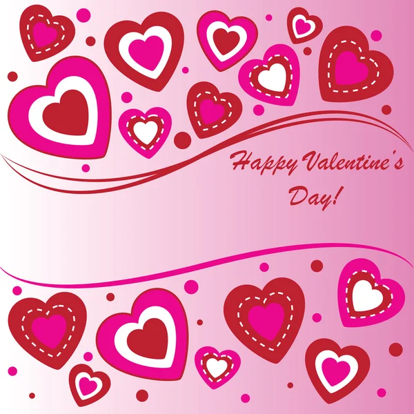 Valentine's background with many hearts — Stock Photo, Image