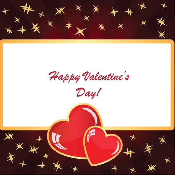 Valentine's background with two hearts — Stock Photo, Image