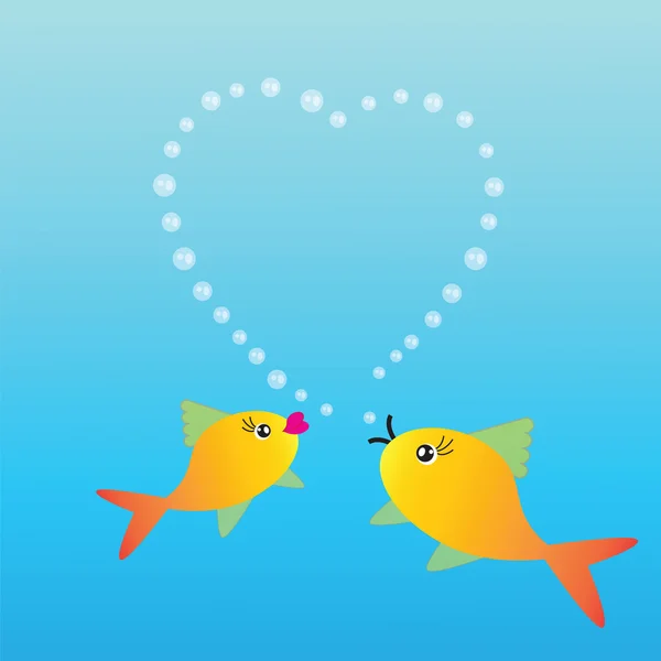 Two fishes in love — Stock Photo, Image