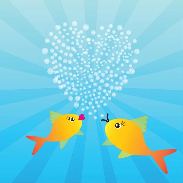 Two fishes in love — Stock Photo, Image