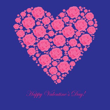çiçek kalp Valentine's arka plan