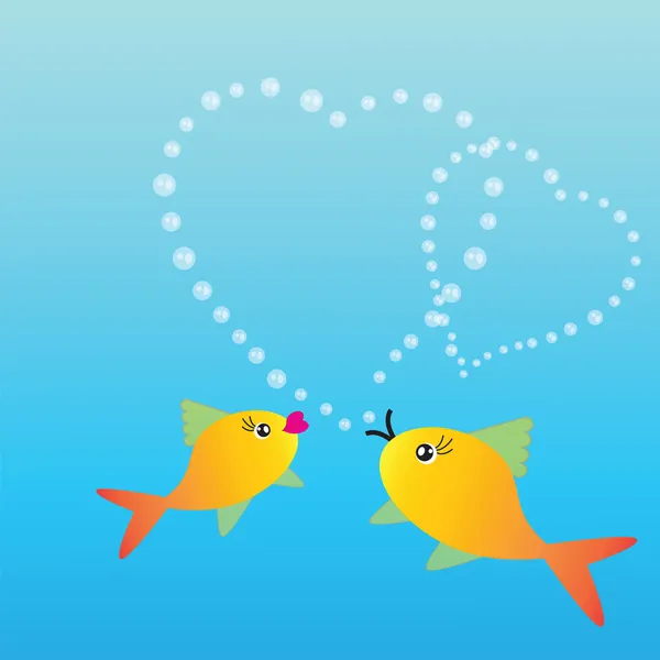 Two fishes in love — Stock Photo, Image