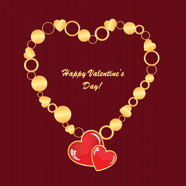 Valentine's background with hearts and circles — Stock Photo, Image