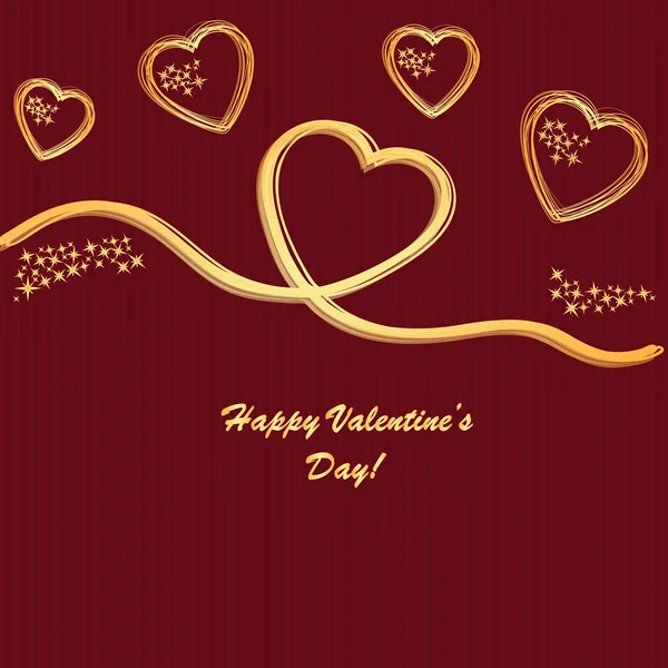 Valentine's background with hearts and stars — Stock Photo, Image