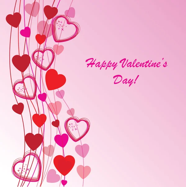 Valentine's background with hearts and stars — Stock Photo, Image