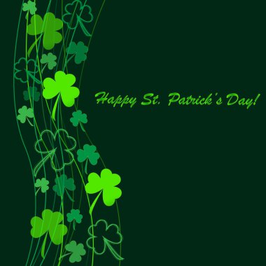 St patrick's day yonca arka planda
