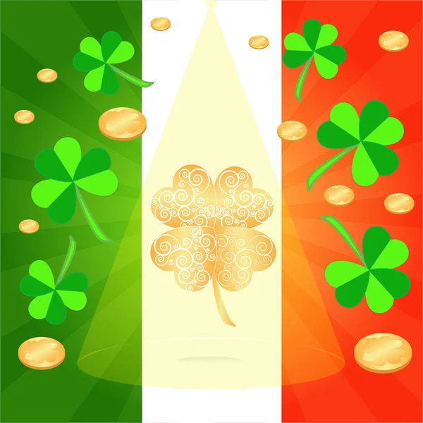 Clovers background on St. Patrick's Day — Stock Photo, Image