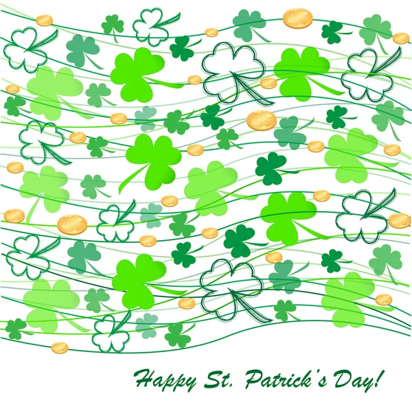 St patrick's day yonca arka planda — Stok fotoğraf