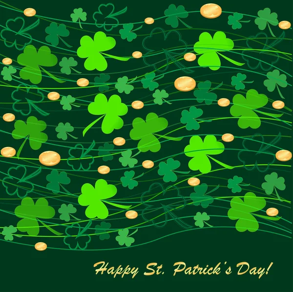 Klaverblaadjes achtergrond op st. patrick's day — Stockfoto