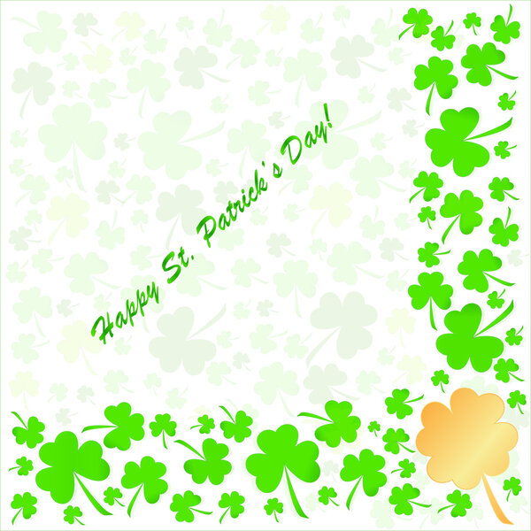 Clovers background on St. Patrick's Day