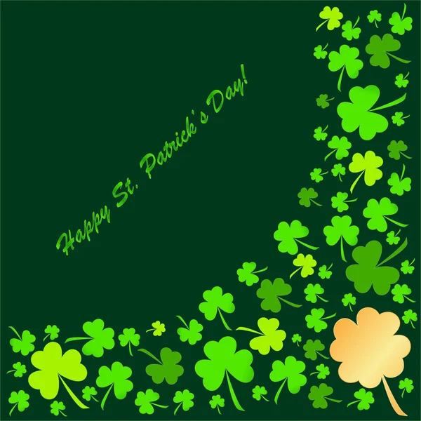 Fonds de trèfles sur la Saint-Patrick — Image vectorielle