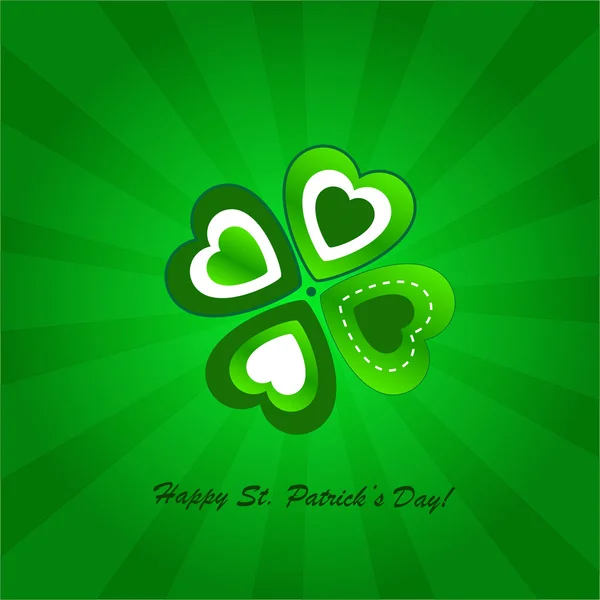 Clovers background on St. Patrick's Day — Stock Vector