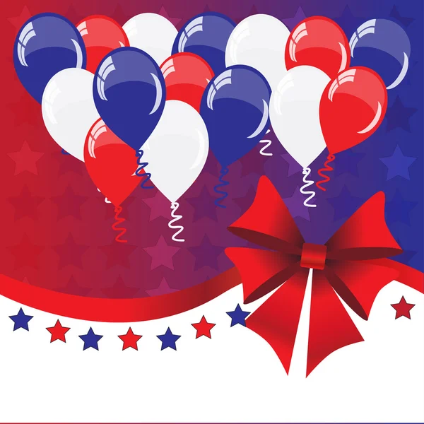Americký svátky pozadí s balónky — Stock fotografie