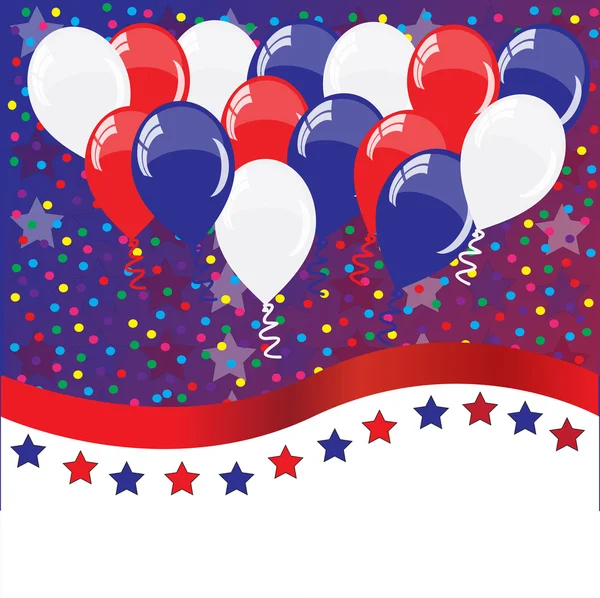 American holidays background with balloons — Stock Photo, Image