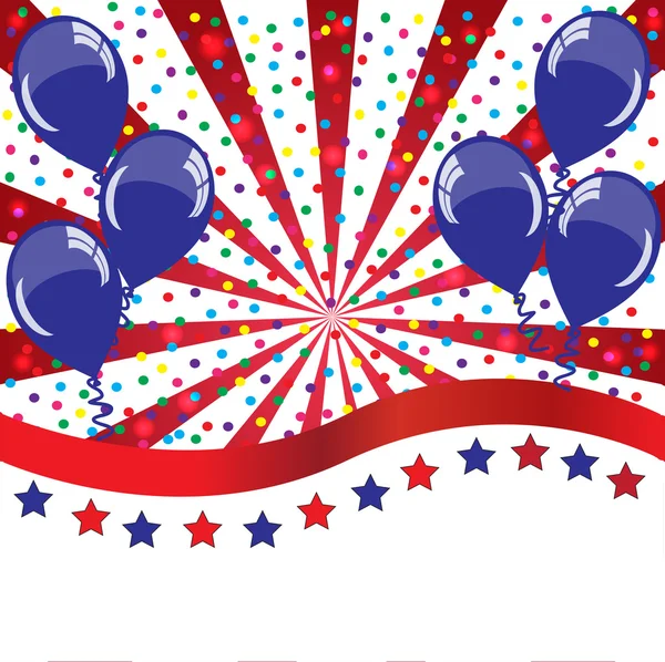 Amerikaanse feestdagen achtergrond met ballonnen — Stockfoto