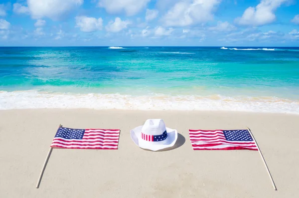 Feriados americanos fundo com chapéu — Fotografia de Stock