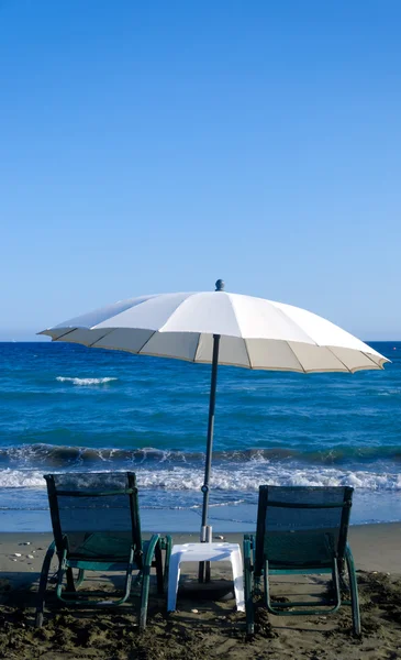 Sombrilla y sillas White Beach —  Fotos de Stock