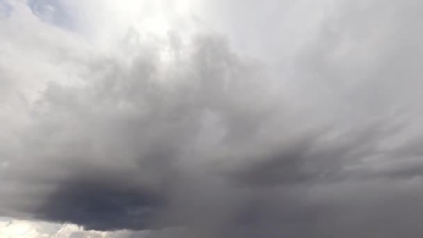 Tidsförloppet För Sky Och Mörkgrå Stormmoln Vacker Natur Tid Förfaller — Stockvideo