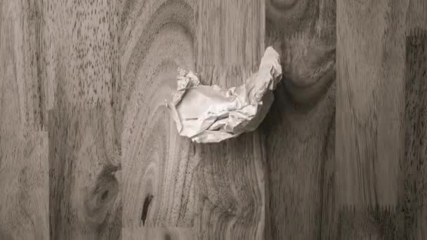 Stop Motion Animation Papier Rides Faire Une Boule Papier Propage — Video