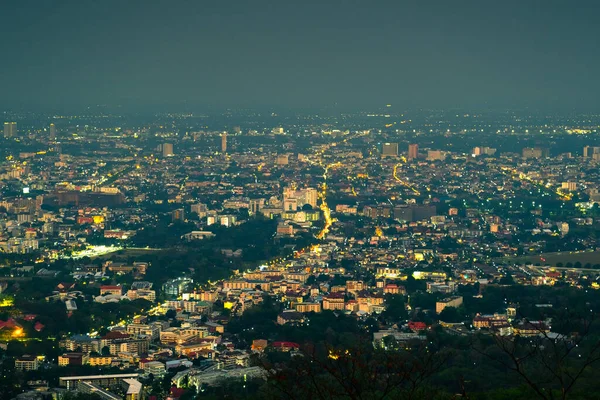 Night City Chiang Mai Thailand View Doi Suthep Viewpoint Popular — Photo