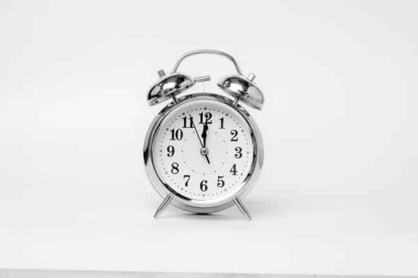Retro Alarm Clock Isolated White Background — Stock Photo, Image