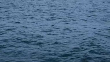 The view of splashing water from sailing the ferry at sea.