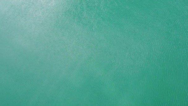 Aerial View Drone Andaman Sea Background Sea Waves Sunlight Reflected — Stock video