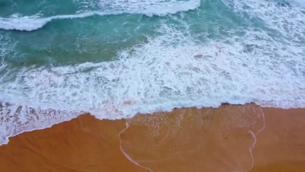 Beautiful Sea Waves White Sand Beach Tropical Island Soft Waves — Wideo stockowe