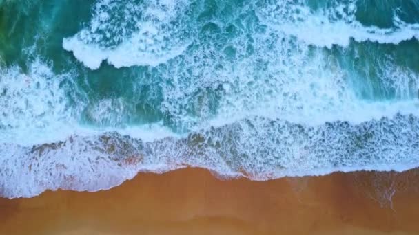 Beautiful Sea Waves White Sand Beach Tropical Island Soft Waves — Wideo stockowe