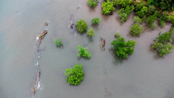 Aerial View Thalane Tourist Destination Kayaking See Beauty Limestone Mountains — Fotografia de Stock
