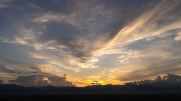 Вигляд Повітря Захід Сонця Горах Півночі Таїланду Природа Прекрасна — стокове фото