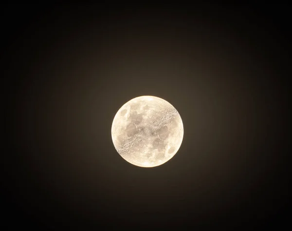 Time lapse of moon at night with a copy space. Half moon with detail surface.
