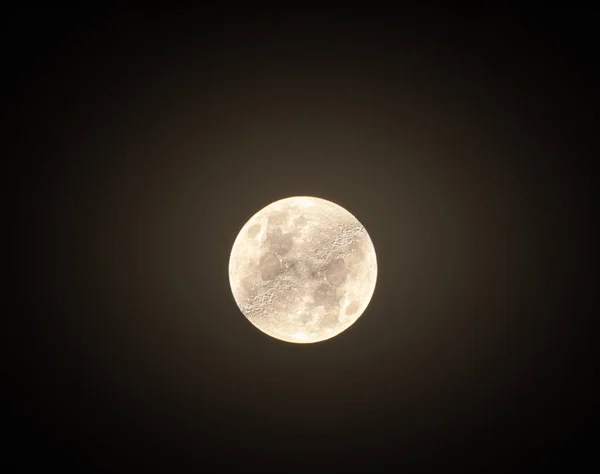 Lapso Tempo Lua Noite Com Espaço Cópia Meia Lua Com — Fotografia de Stock