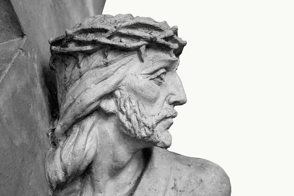 十字架で苦しむイエス キリストの顔 — ストック写真