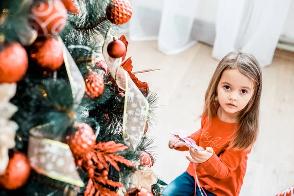 Little Beautiful Girl New Year Fairy Tale — Stock Photo, Image