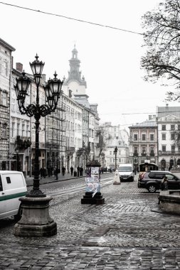 Eski ortaçağ şehrinin manzarası