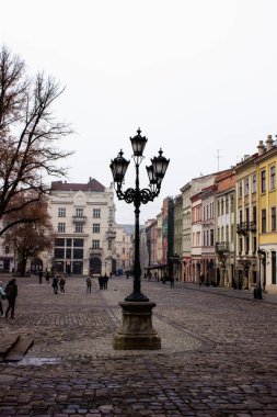 Eski ortaçağ şehrinin manzarası